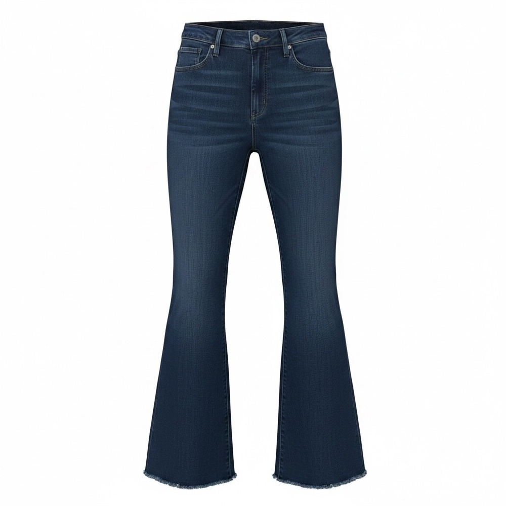 MOTHER The Weekender Fray Flare Jeans Blue Indigo Size 29 High Rise Bell Bottom
